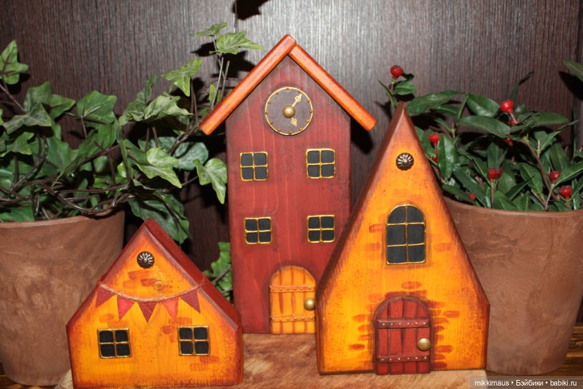 Домики из дерева Глазуновой Анны
