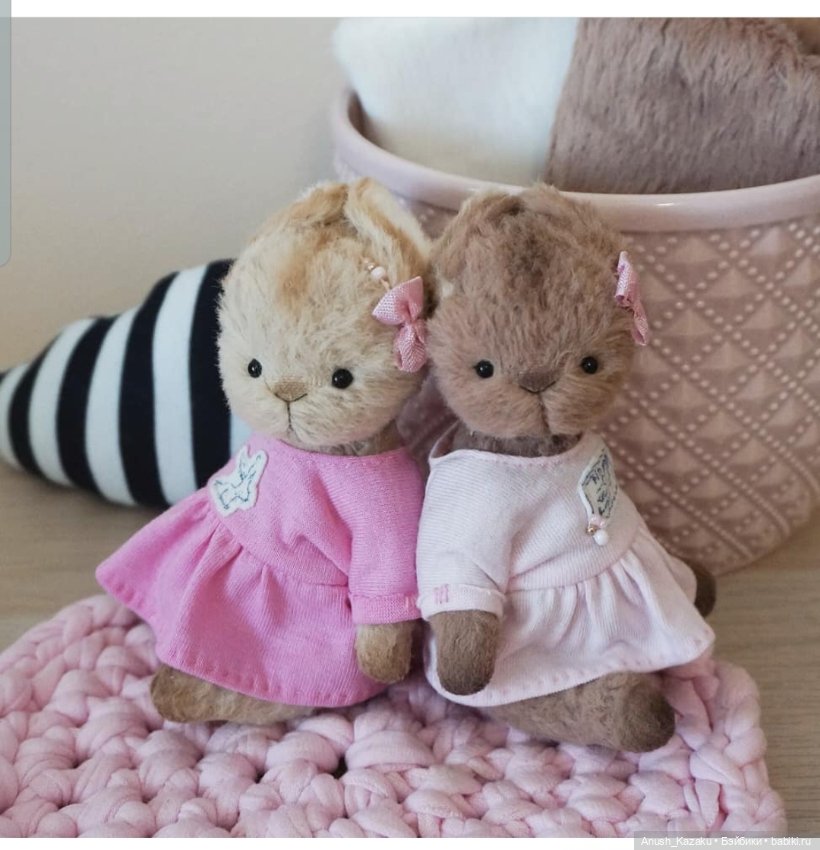 Зайки тедди — Авторские мишки Тедди и друзья: фото (фото 9)