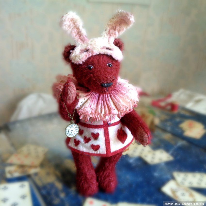 Белый кролик — Авторские мишки Тедди и друзья: фото (фото 2)