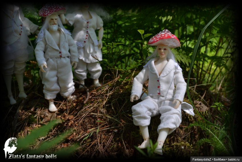 Новая коллекция Гномов-Мухоморов авторская BJD кукла (фото 8)