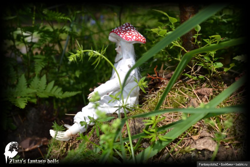 Новая коллекция Гномов-Мухоморов авторская BJD кукла