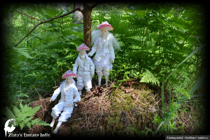 Новая коллекция Гномов-Мухоморов авторская BJD кукла (фото 10)