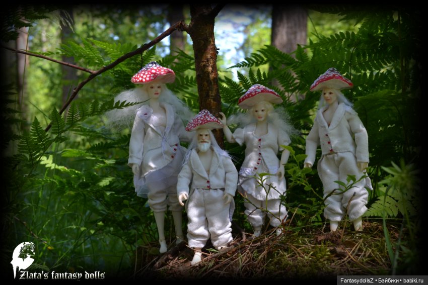 Новая коллекция Гномов-Мухоморов авторская BJD кукла
