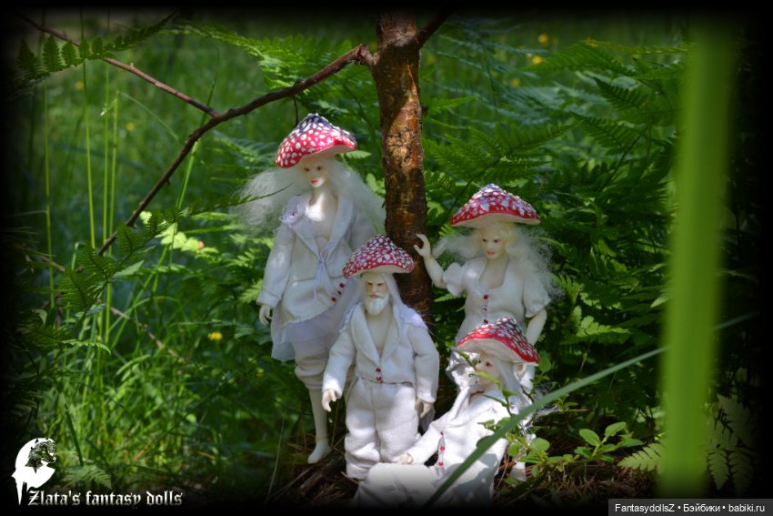 Новая коллекция Гномов-Мухоморов авторская BJD кукла (фото 6)