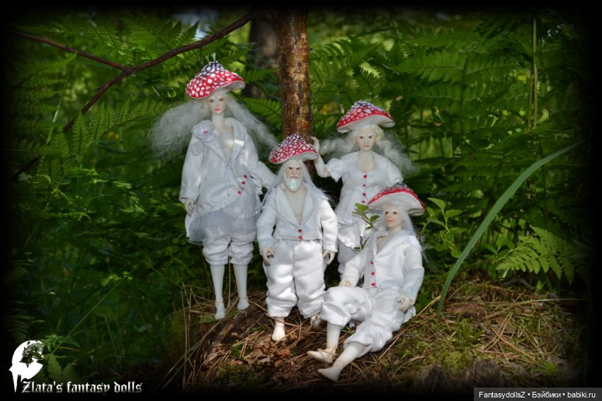 Новая коллекция Гномов-Мухоморов авторская BJD кукла (фото 2)