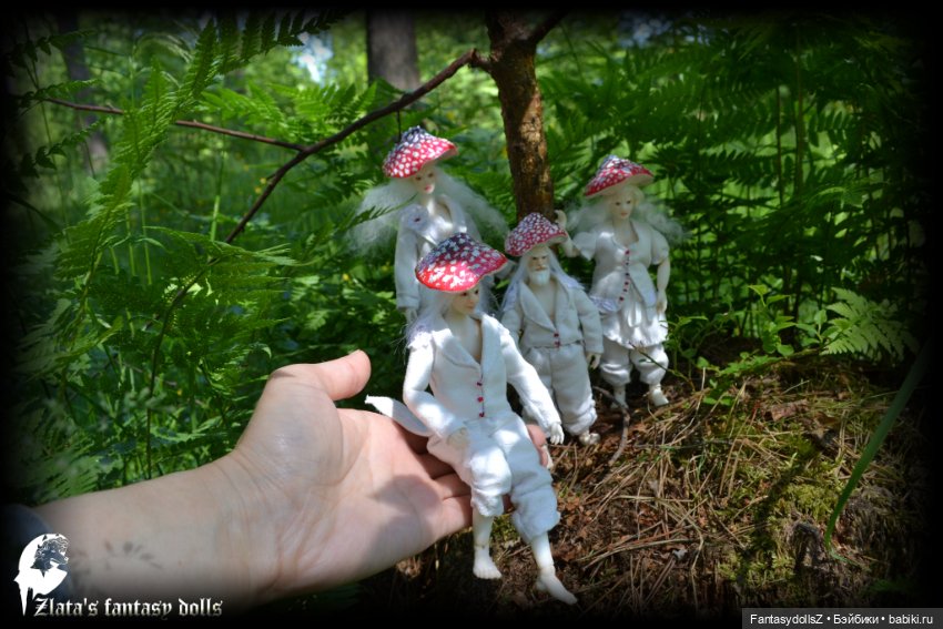 Новая коллекция Гномов-Мухоморов авторская BJD кукла (фото 7)