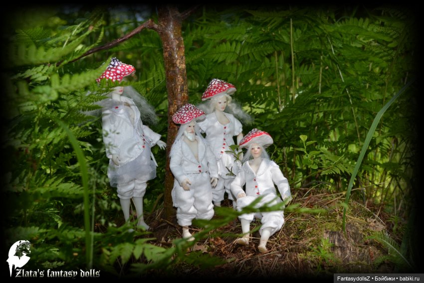 Новая коллекция Гномов-Мухоморов авторская BJD кукла (фото 5)