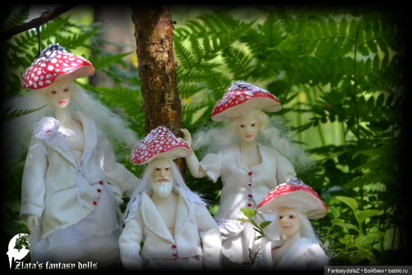 Новая коллекция Гномов-Мухоморов авторская BJD кукла (фото 3)