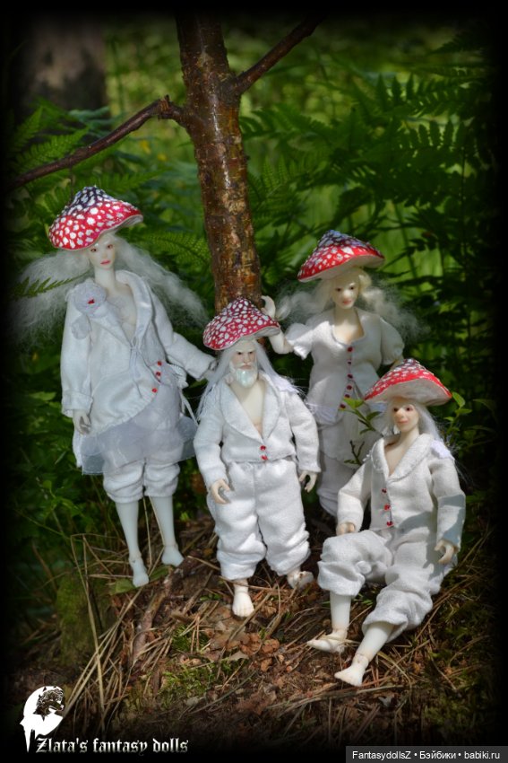 Новая коллекция Гномов-Мухоморов авторская BJD кукла (фото 4)