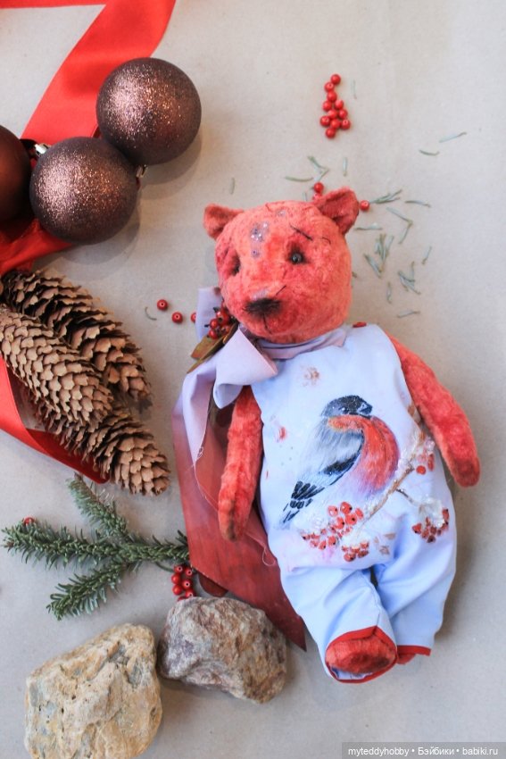 Мишка тедди Снегирь — Авторские мишки Тедди и друзья: фото (фото 2)