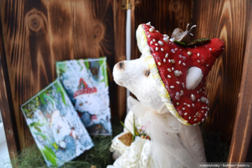 Мухоморчик мишка Тедди на новом фоне (фото 6)