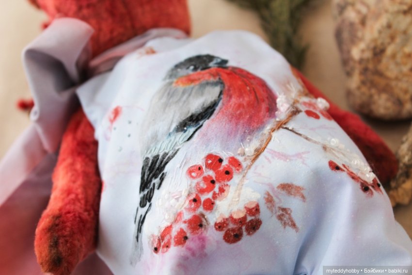 Мишка тедди Снегирь — Авторские мишки Тедди и друзья: фото (фото 3)