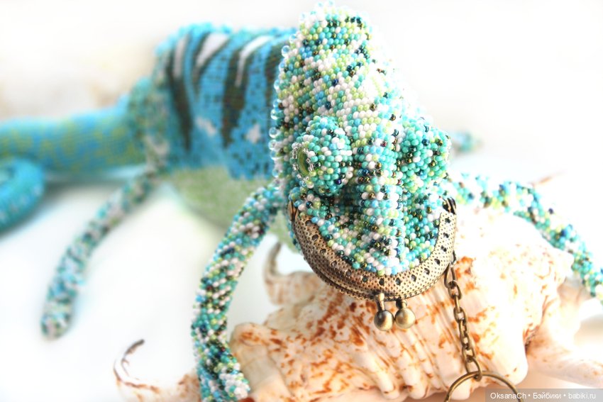 Хамелеон — Авторские игрушки из разных материалов: синельная проволока (фото 2)