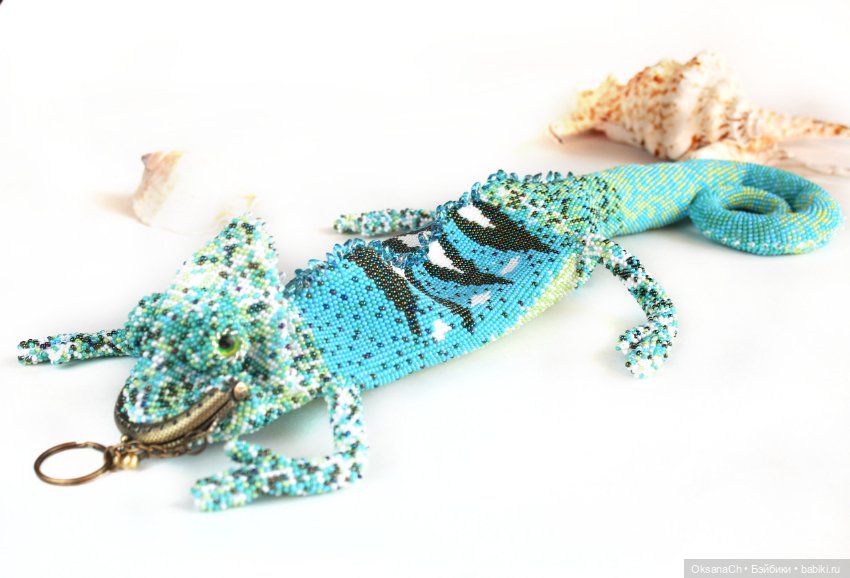 Хамелеон — Авторские игрушки из разных материалов: синельная проволока (фото 7)