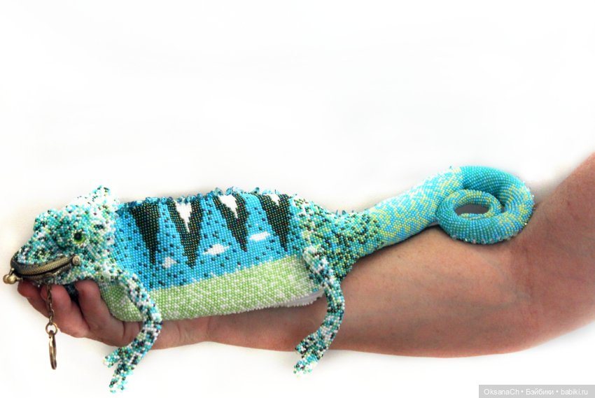 Хамелеон — Авторские игрушки из разных материалов: синельная проволока (фото 9)