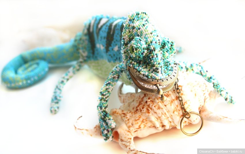 Хамелеон — Авторские игрушки из разных материалов: синельная проволока