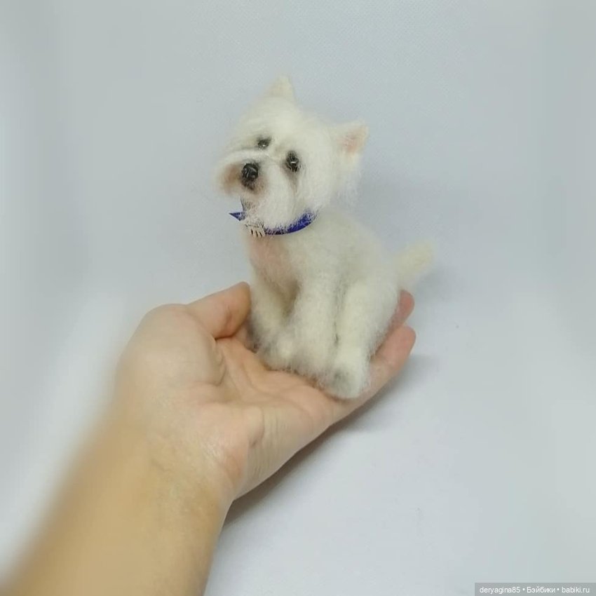 Вестхайленд уайт терьер — Валяные игрушки из шерсти: сухое валяние (фото 2)