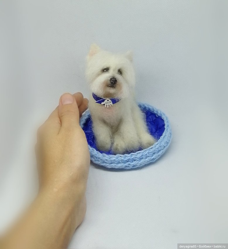 Вестхайленд уайт терьер — Валяные игрушки из шерсти: сухое валяние (фото 6)