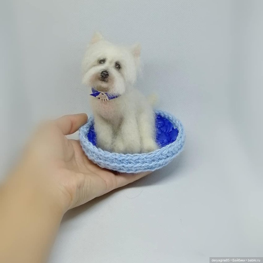 Вестхайленд уайт терьер — Валяные игрушки из шерсти: сухое валяние (фото 4)