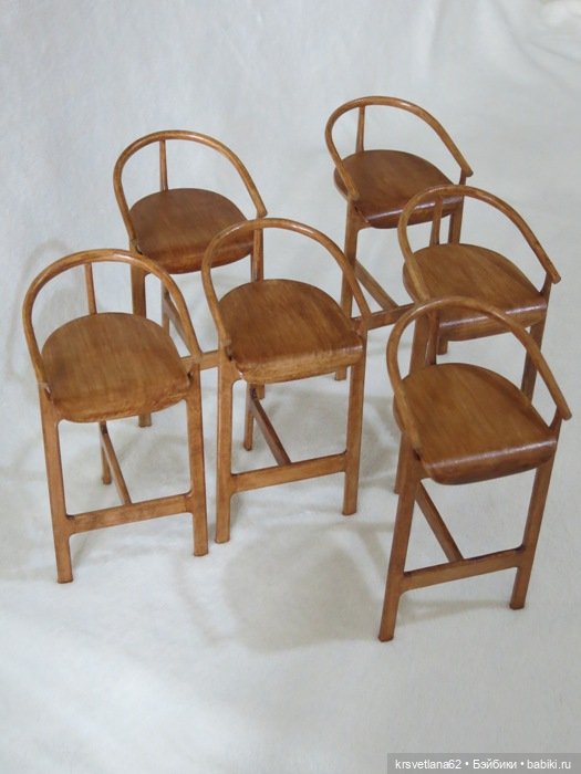 Барные стулья — Мебель для кукол и домиков: фото (фото 3)