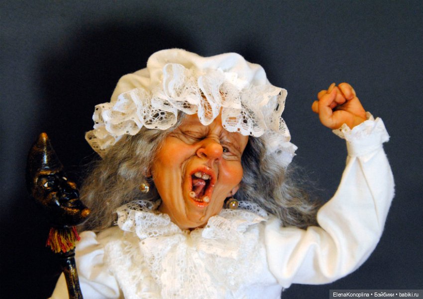 Баба Яга - сплюшка — Авторские портретные куклы по фото: галерея работ (фото 2)