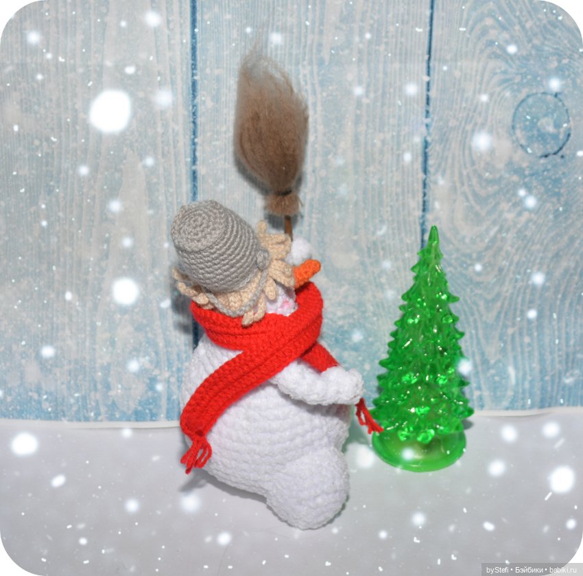 Мой Снеговик-почтовик — Вязаные игрушки и амигуруми: крючком (фото 7)