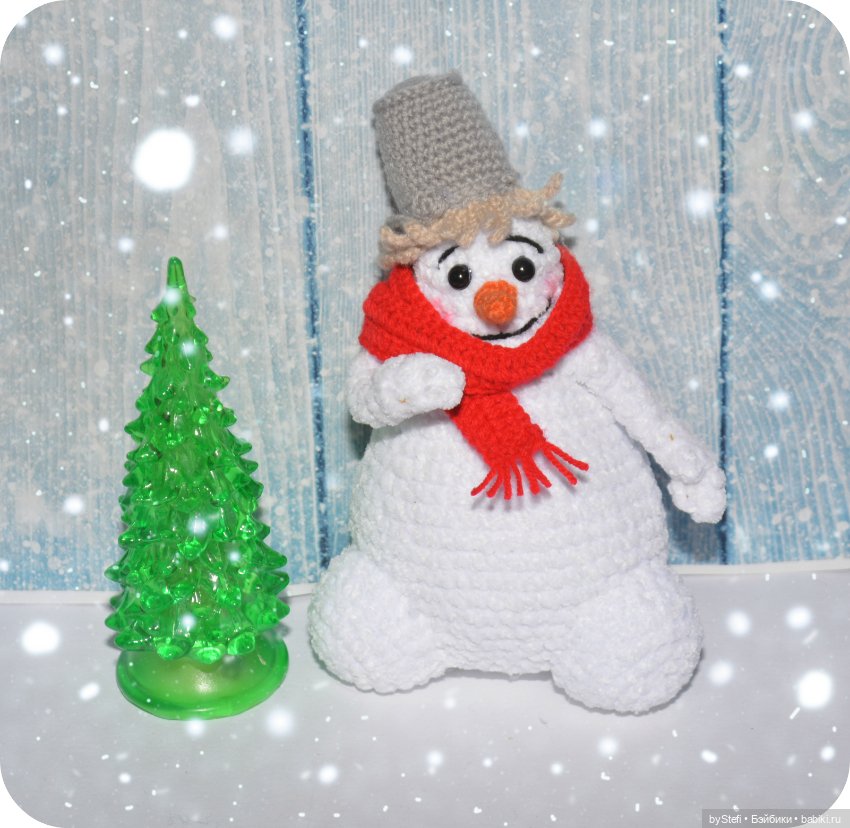 Мой Снеговик-почтовик — Вязаные игрушки и амигуруми: крючком (фото 2)