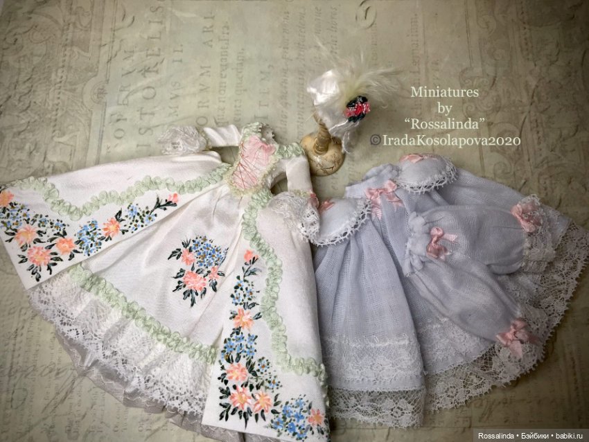 Наряды 18 века в миниатюре 1:12