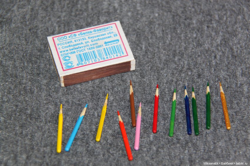 В коробке с карандашами — Кукольная миниатюра своими руками: еда (фото 4)