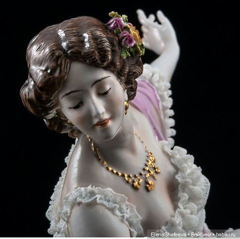 Изящный кружевной фарфор и статуэтки "кружевницы" (фото 2)