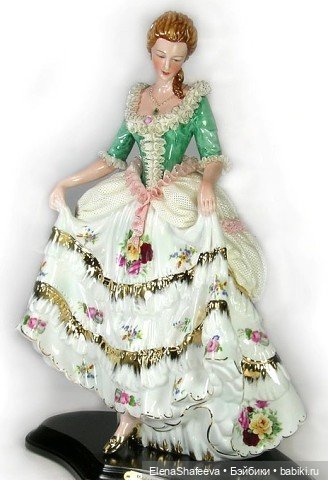 Изящный кружевной фарфор и статуэтки "кружевницы" (фото 7)