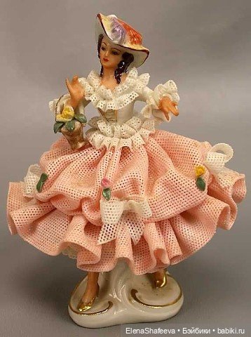 Изящный кружевной фарфор и статуэтки "кружевницы" (фото 5)