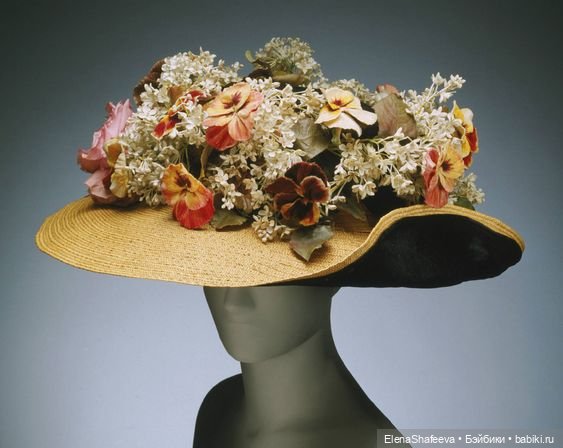 Антикварные цветы на шляпках