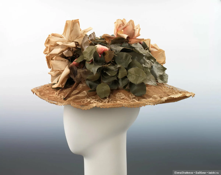 Антикварные цветы на шляпках