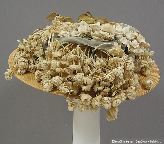 Антикварные цветы на шляпках