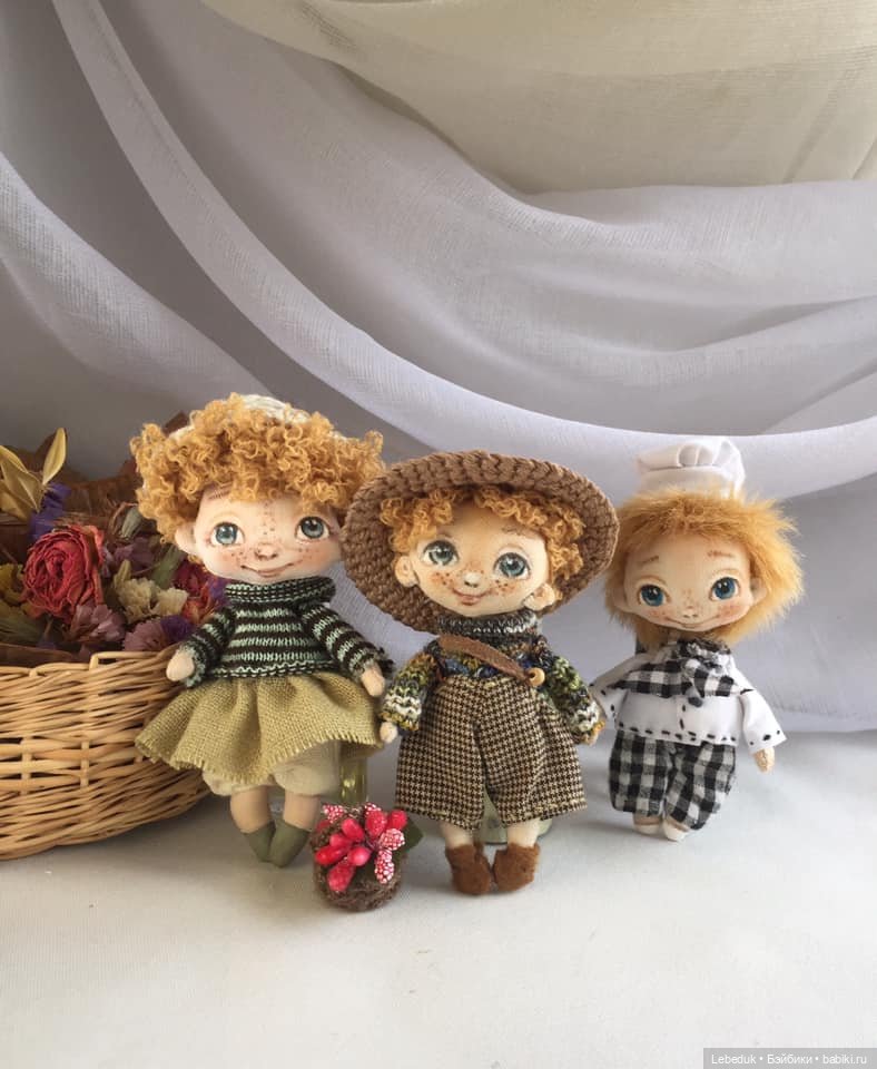 Мои Кнопики - детки, поцелованные солнышком). Мини-куколки от Людмилы Лебедюк (фото 2)