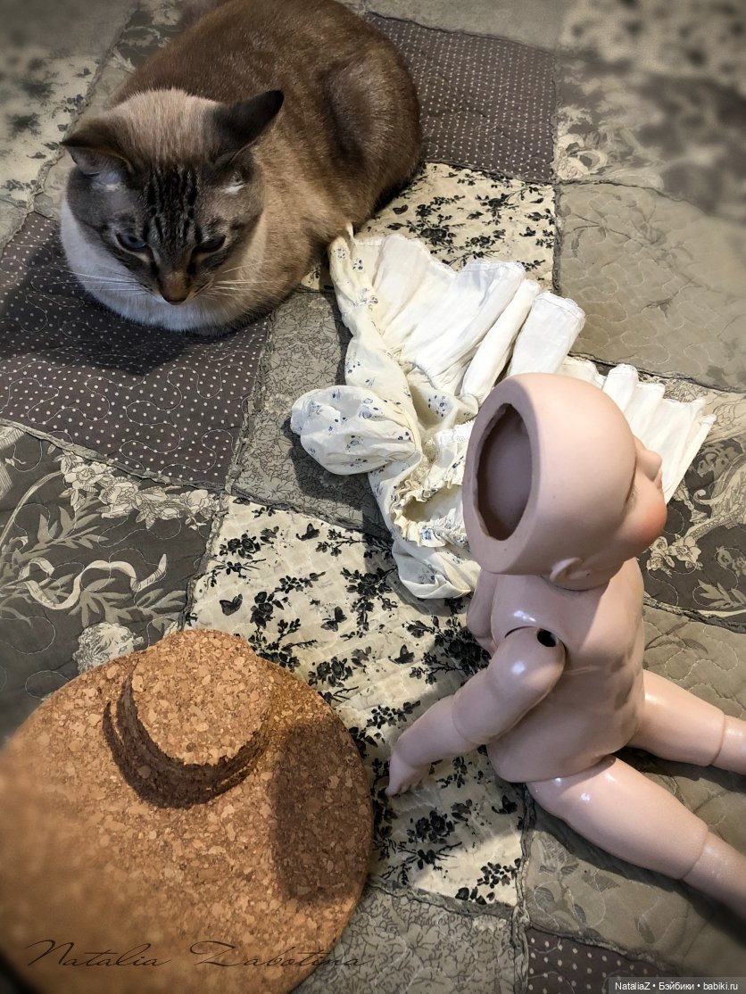 Пейт из пробки под парик — Реставрация антикварных кукол: ремонт фарфора (фото 2)