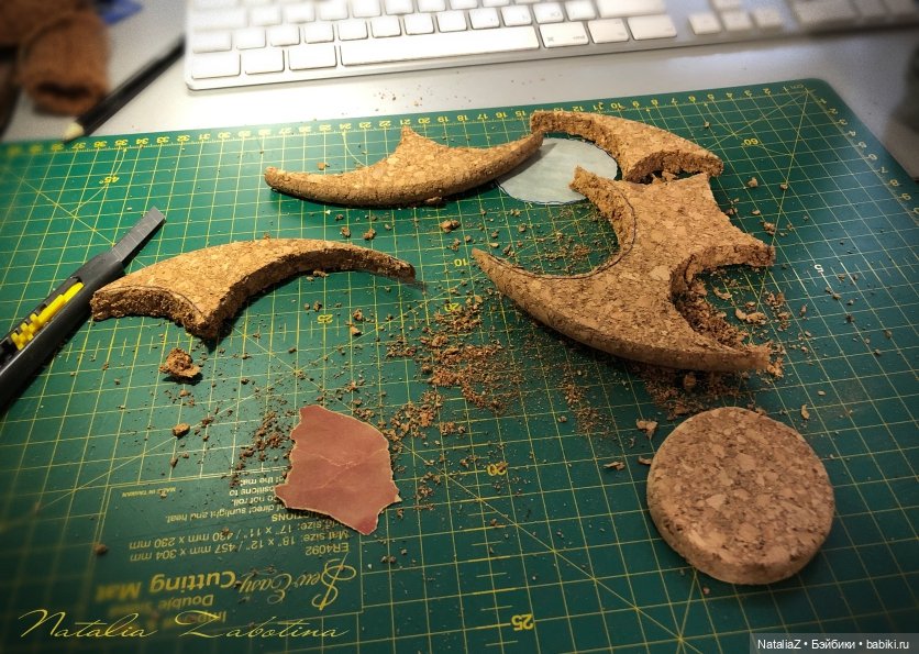 Пейт из пробки под парик — Реставрация антикварных кукол: ремонт фарфора (фото 3)