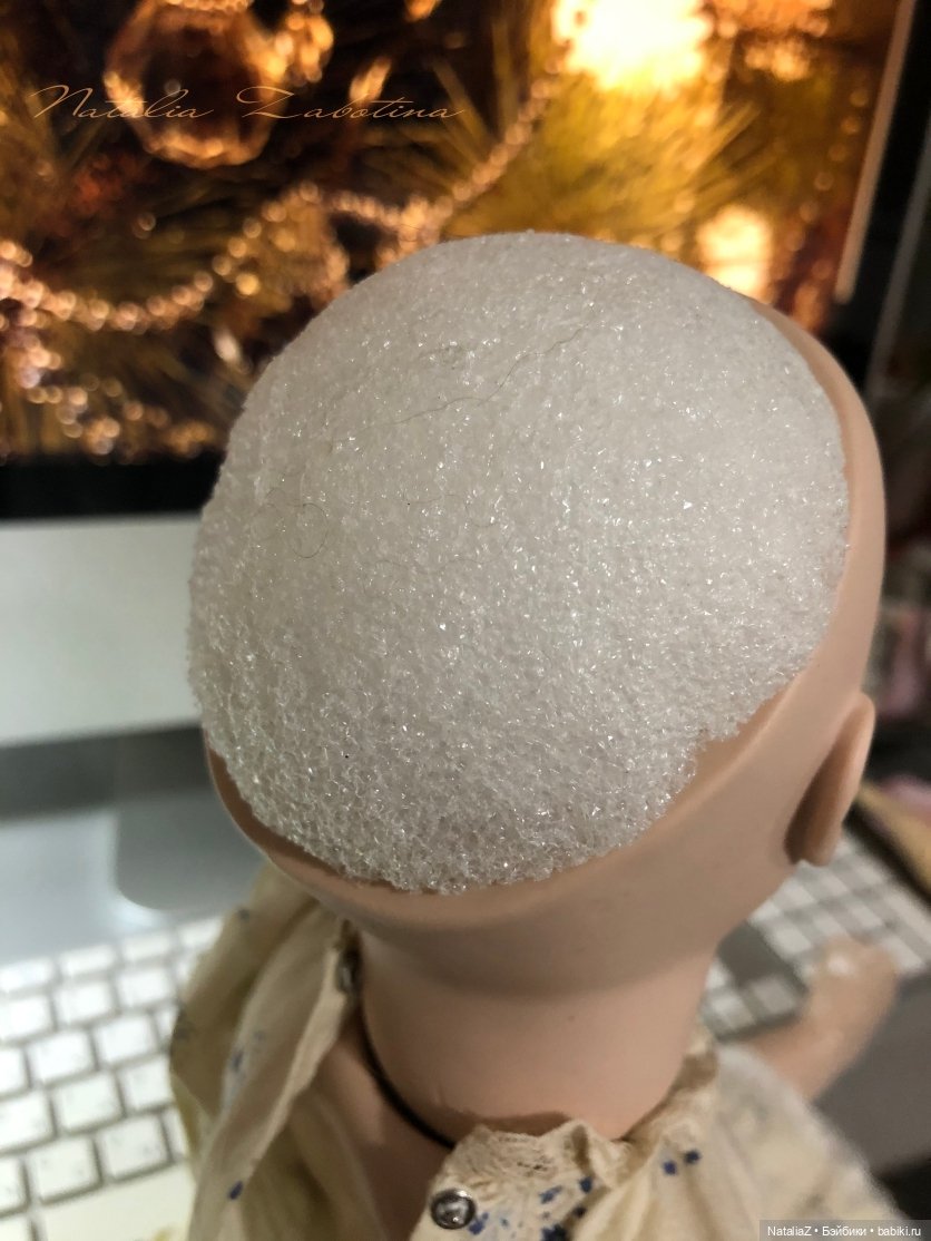 Пейт из пробки под парик — Реставрация антикварных кукол: ремонт фарфора