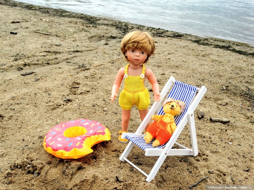 Алёша и лисёнок на пляже — Куклы Kathe Kruse (Кате/Кэте Крузе): фото (фото 7)