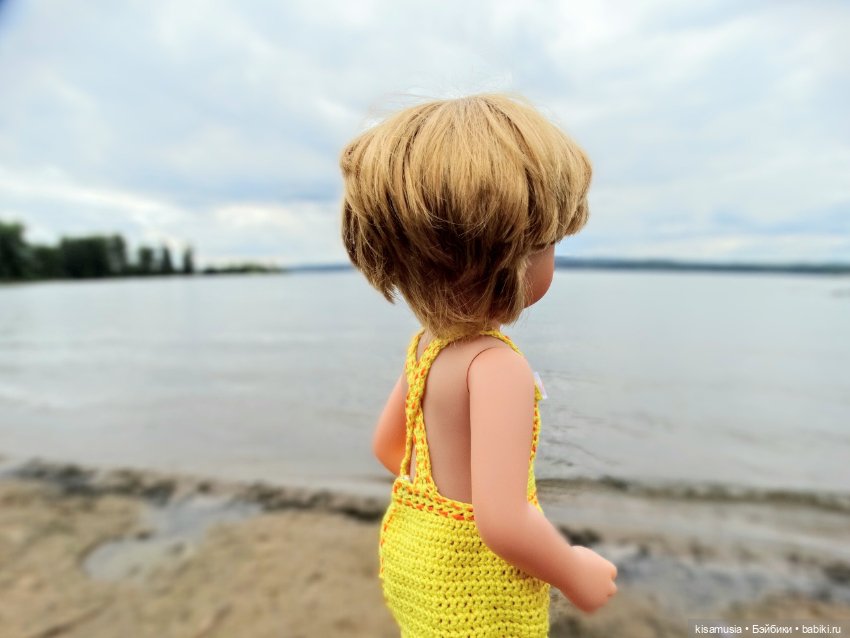 Алёша и лисёнок на пляже — Куклы Kathe Kruse (Кате/Кэте Крузе): фото