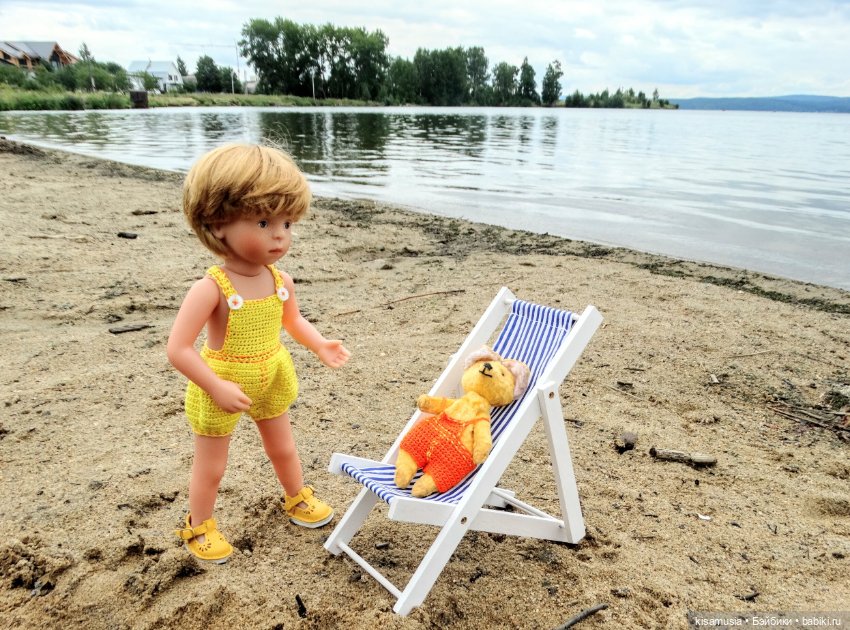 Алёша и лисёнок на пляже — Куклы Kathe Kruse (Кате/Кэте Крузе): фото (фото 5)