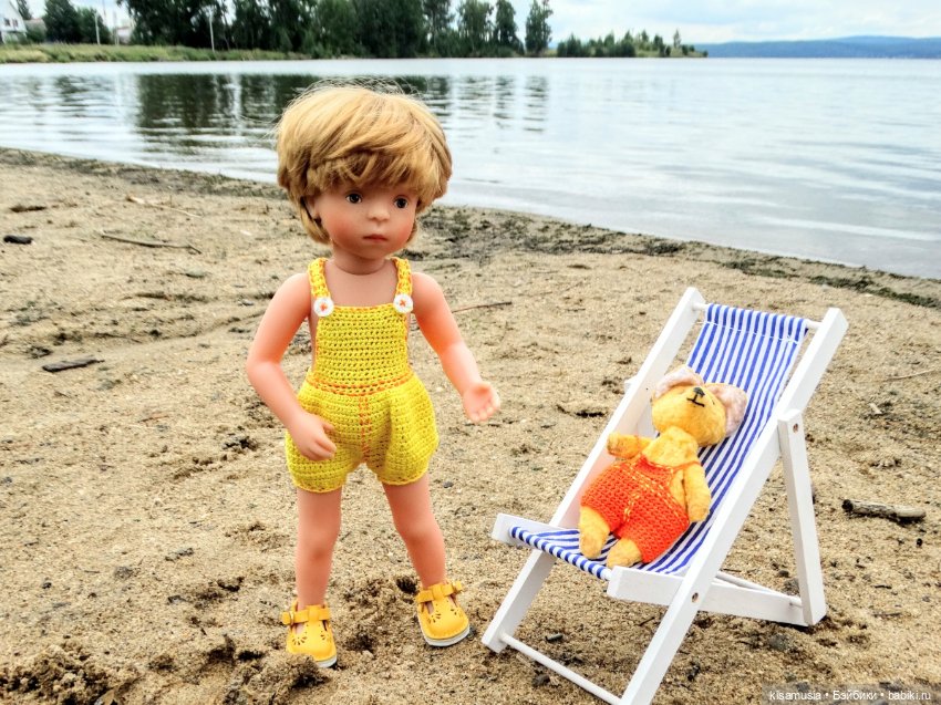 Алёша и лисёнок на пляже — Куклы Kathe Kruse (Кате/Кэте Крузе): фото (фото 4)