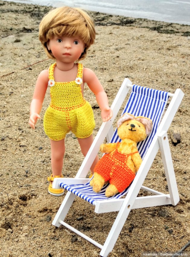 Алёша и лисёнок на пляже — Куклы Kathe Kruse (Кате/Кэте Крузе): фото (фото 6)