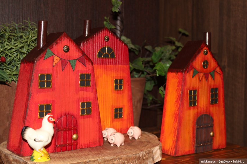 Деревянные домики Глазуновой Анны - "Огонёк"