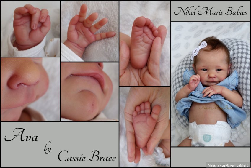 Реборн Ava скульптора Cassie Ann Brace, автор прототипа Nikol Maris (фото 2)