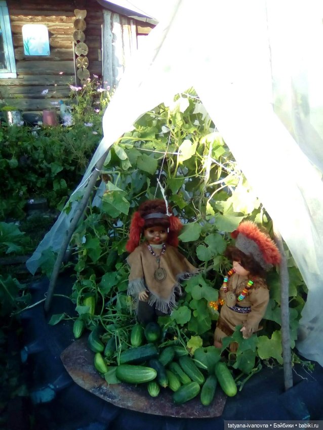 Вигвам для индейцев... нет - для огурцов