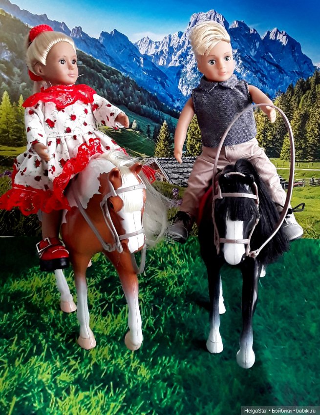 Прогулки на лошадках для маленьких девочек Лори и АГ