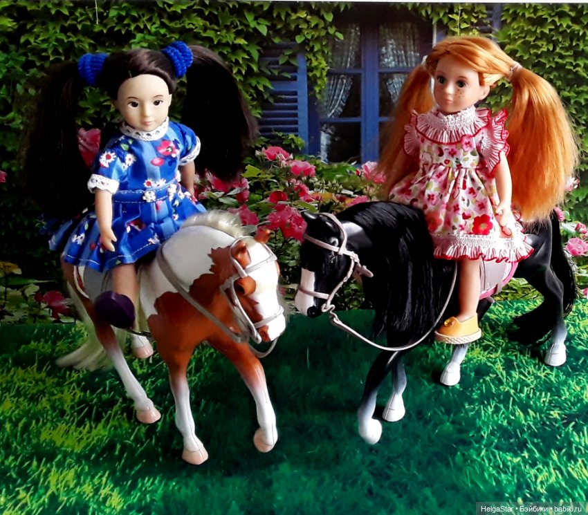 Прогулки на лошадках для маленьких девочек Лори и АГ