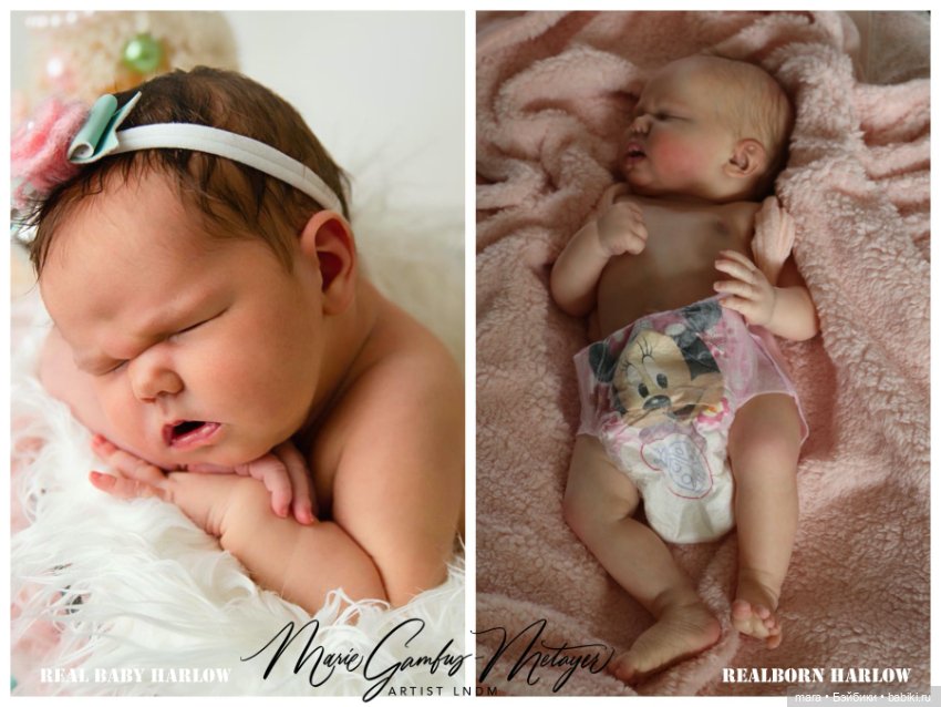 Realborn Harlow для Bountiful baby, автор прототипа Marie Metayer